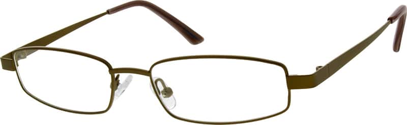 Angle view of Rectangle Glasses 490015 in Brown
