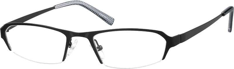 Angle view of Rectangle Glasses 496721 in Black