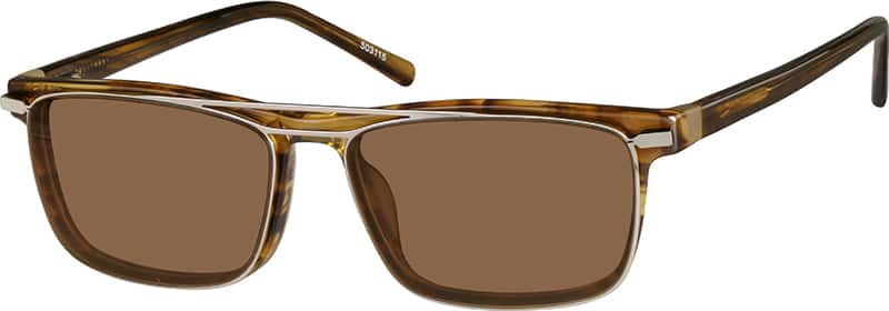 Angle view of Rectangle Magnetic Snap-On Set 503115 in Brown