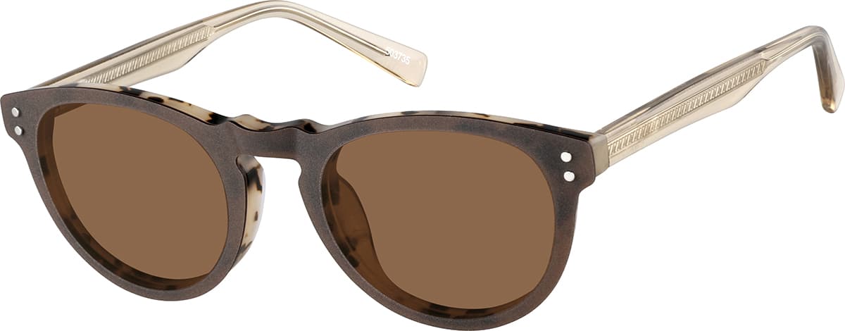Angle view of Round Magnetic Snap-On Set 503735 in Tortoiseshell
