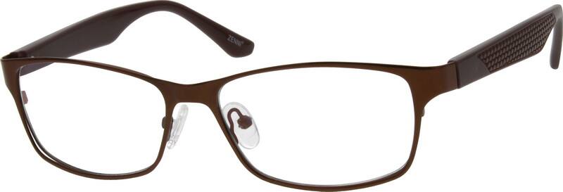 Angle view of Rectangle Glasses 530215 in Brown