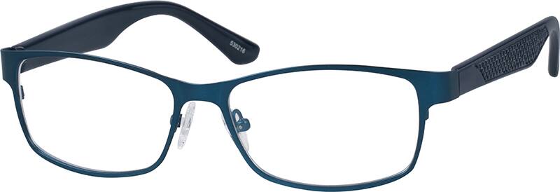 Angle view of Rectangle Glasses 530216 in Blue