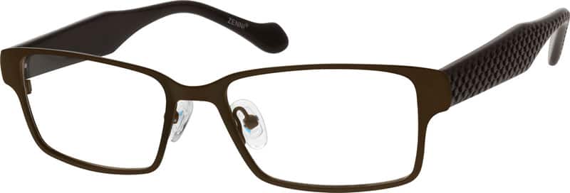 Angle view of Rectangle Glasses 534715 in Brown