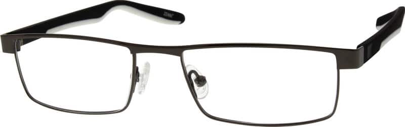 Angle view of Rectangle Glasses 535112 in Gray