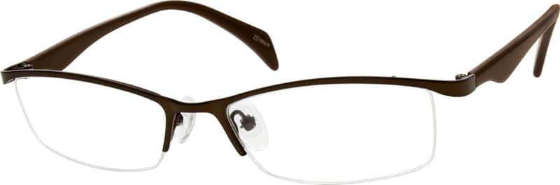 Angle view of Rectangle Glasses 535715 in Brown