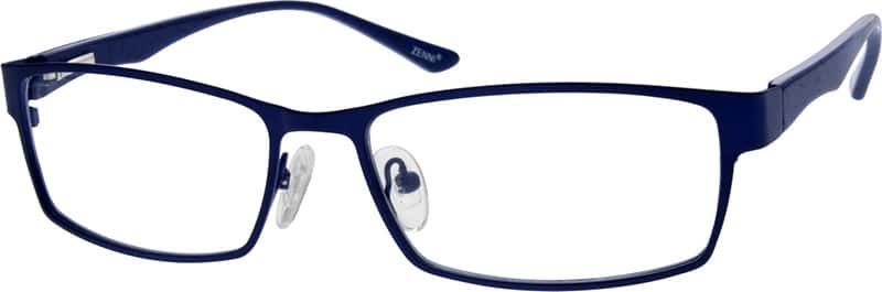 Angle view of Rectangle Glasses 536116 in Blue