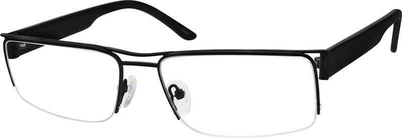 Angle view of Rectangle Glasses 537021 in Black
