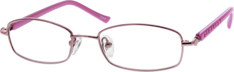 Angle view of Kids’ Rectangle Glasses 537319 in Pink