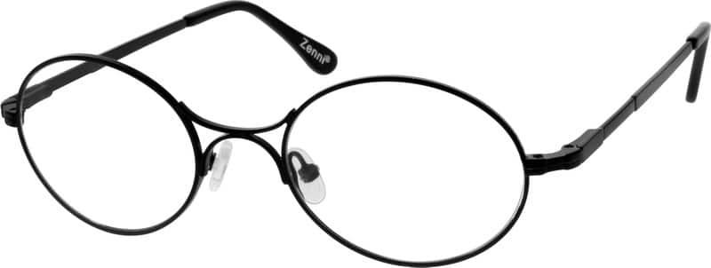 Angle view of Round Glasses 555521 in Black