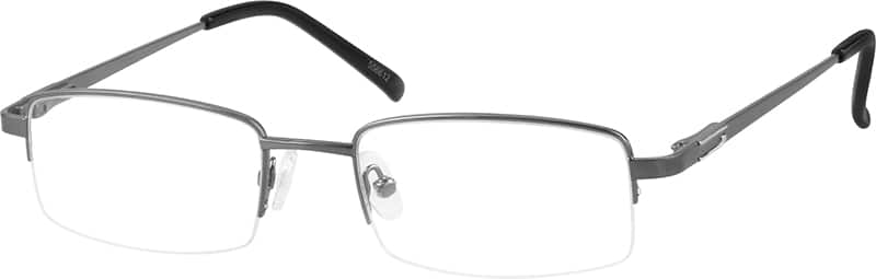 Angle view of Rectangle Glasses 556612 in Gray