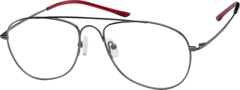 Angle view of Titanium Aviator Glasses 578712 in Gray