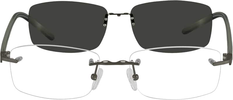 Angle view of Rectangle Polarized Magnetic Snap-on 584512 in Gray