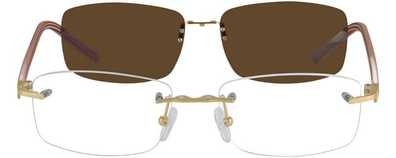 Angle view of Rectangle Polarized Magnetic Snap-on 584514 in Gold