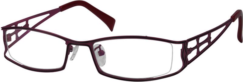 Angle view of Rectangle Glasses 591117 in Purple