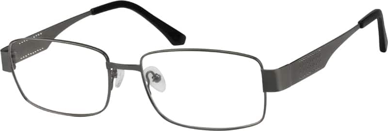 Angle view of Rectangle Glasses 593312 in Gray