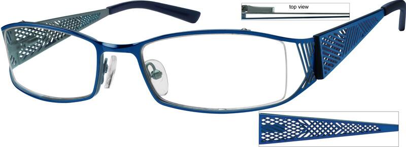 Angle view of Oval Glasses 594016 in Blue