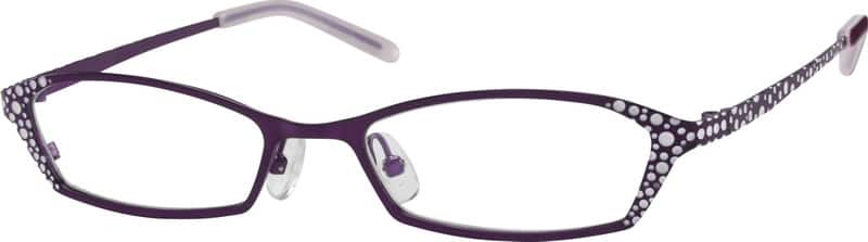 Angle view of Geometric Glasses 597117 in Purple