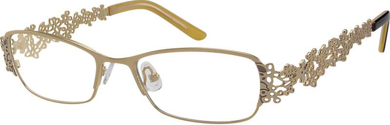 Angle view of Oval Glasses 597314 in Gold