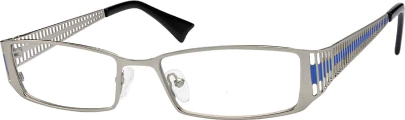 Angle view of Rectangle Glasses 598711 in Silver
