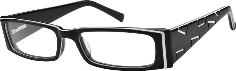 Angle view of Anteojos rectangulares 605121 in Negro