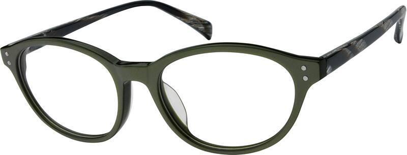 Angle view of Oval Glasses 606324 in Green
