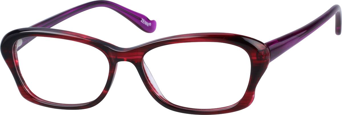 Angle view of Cat-Eye Glasses 625318 in Red