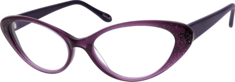 Angle view of Cat-Eye Glasses 628117 in Purple