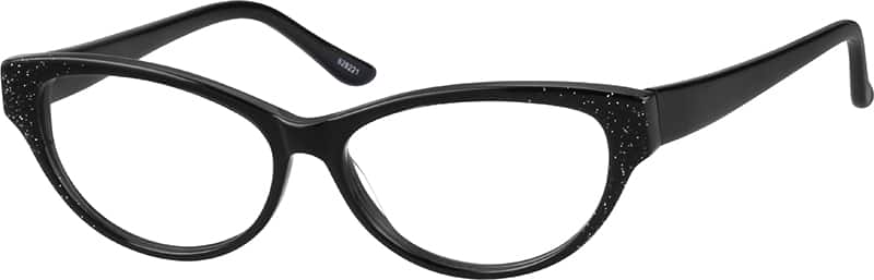 Angle view of Cat-Eye Glasses 628221 in Black