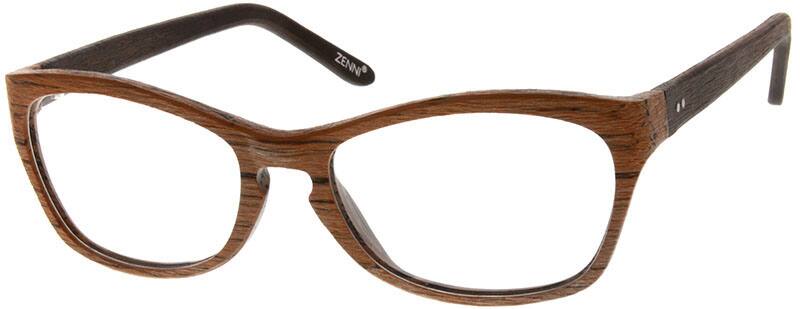 Angle view of Cat-Eye Glasses 628735 in Brown