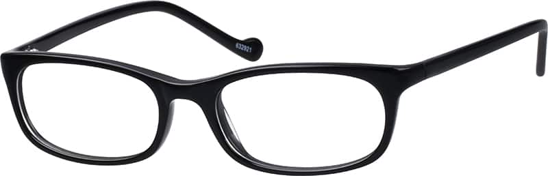 Angle view of Gafas rectangulares para niños 632921 in Negro