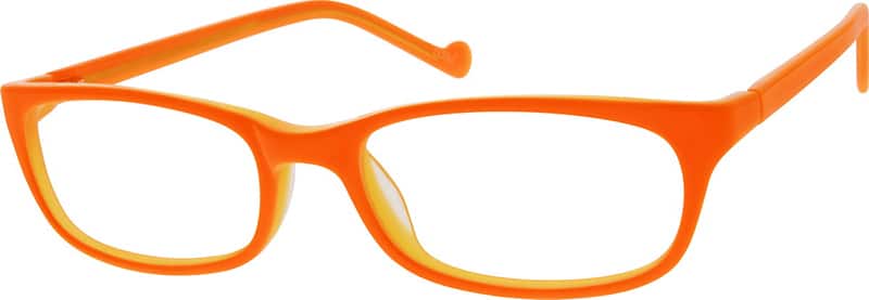 Angle view of Gafas rectangulares para niños 632922 in Naranja
