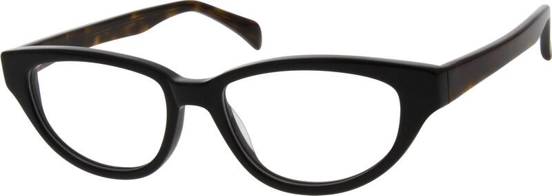 Angle view of Cat-Eye Glasses 633721 in Black