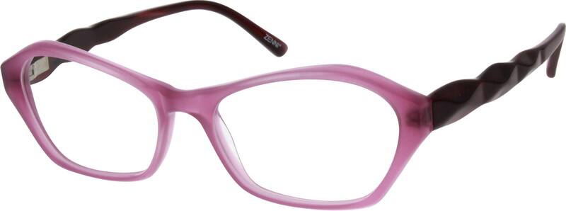 Angle view of Geometric Glasses 633817 in Purple
