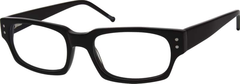 Angle view of Rectangle Glasses 633921 in Black