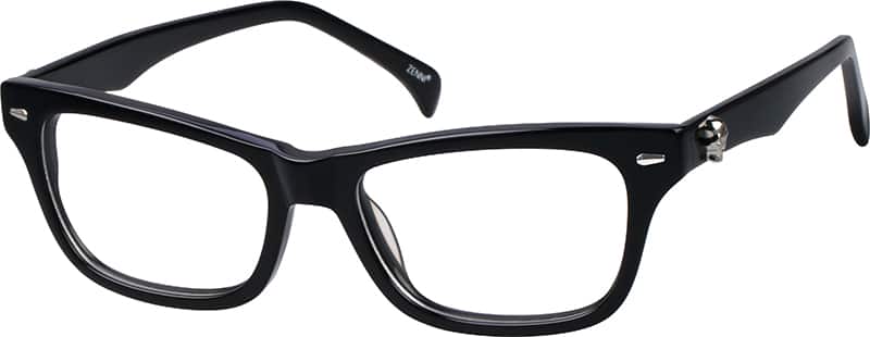 Angle view of Cat-Eye Glasses 634121 in Black