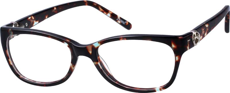 Angle view of Oval Glasses 637526 in Pattern