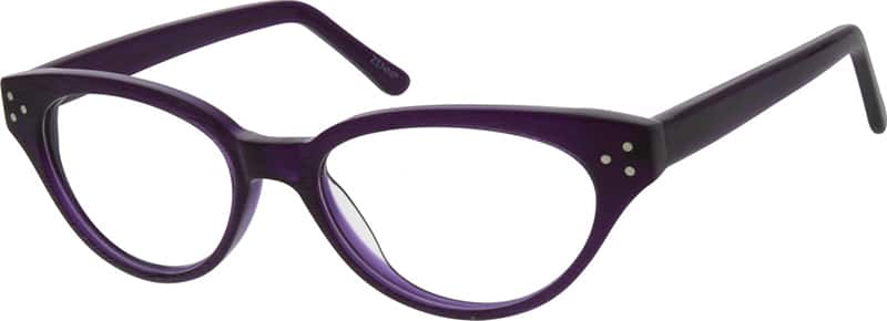 Angle view of Cat-Eye Glasses 638417 in Purple
