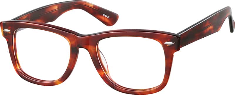 Angle view of Square Glasses 638725 in Tortoiseshell