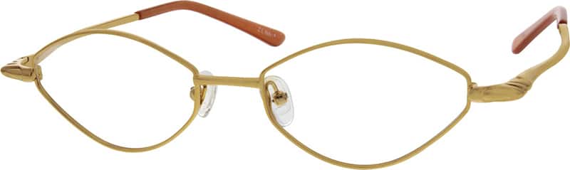 Angle view of Geometric Glasses 650214 in Gold