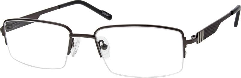 Angle view of Rectangle Glasses 650512 in Gray