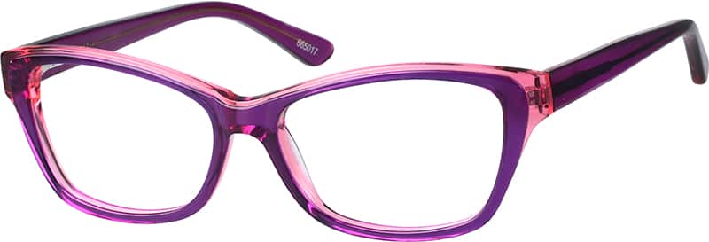 Angle view of Gafas estilo ojo de gato 665017 in Violeta