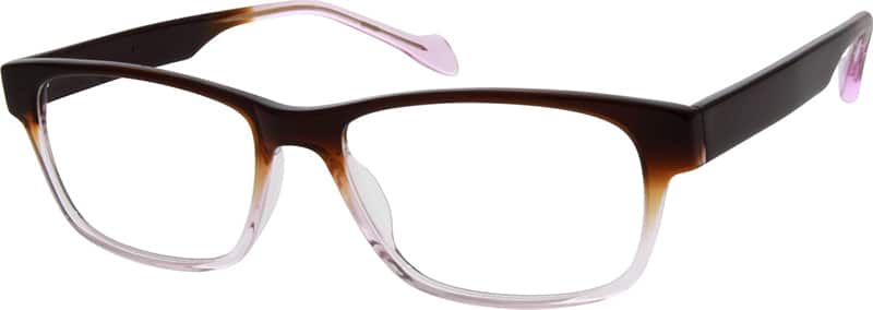Angle view of Square Glasses 665615 in Brown