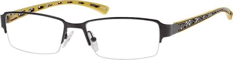 Angle view of Rectangle Glasses 672812 in Gray