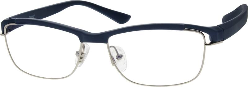 Angle view of Browline Glasses 677816 in Blue