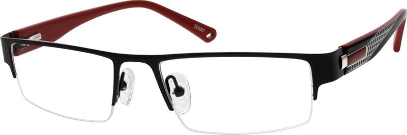 Angle view of Rectangle Glasses 679121 in Black