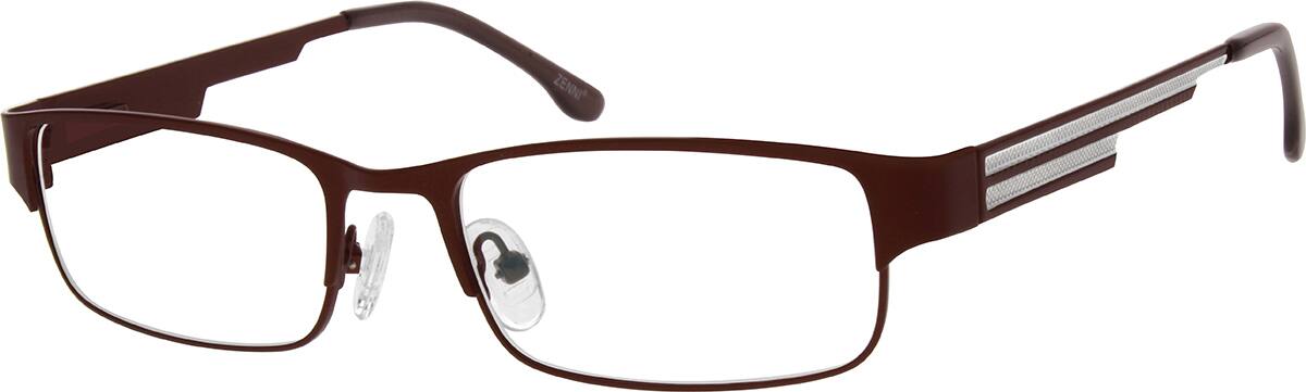 Angle view of Rectangle Glasses 681015 in Brown