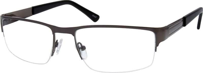 Angle view of Rectangle Glasses 683912 in Gray