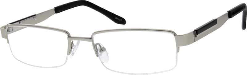Angle view of Rectangle Glasses 686011 in Silver