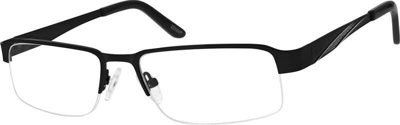 Angle view of Rectangle Glasses 686621 in Black