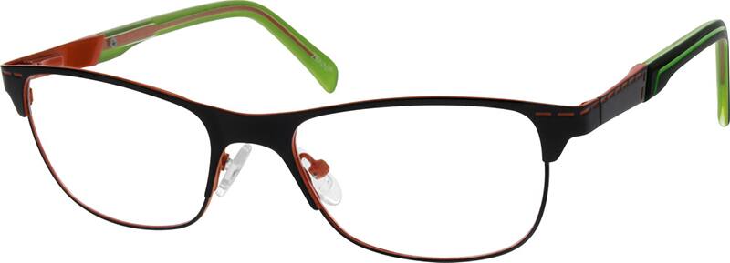 Angle view of Square Glasses 686721 in Black